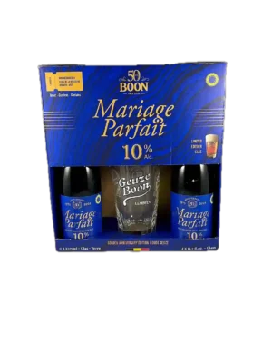 Boon Geuze Mariage Parfait 10 Gift Box - 2x 37,5 cl + glass